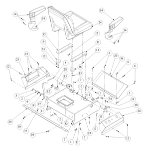 Control Assembly (2005) Diagram and Parts List for Z-FORCE44 53AA5B6L-53AA5B6L709-53AA5B6L710-53AA5B6L712 Cub Cadet Lawn Tractor